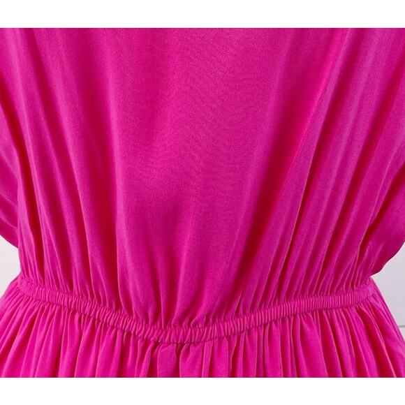 NEW Cloud & Sky Womens M Vibrant Bright Pink Mini Dress Square Neck Summer - Picture 5 of 10